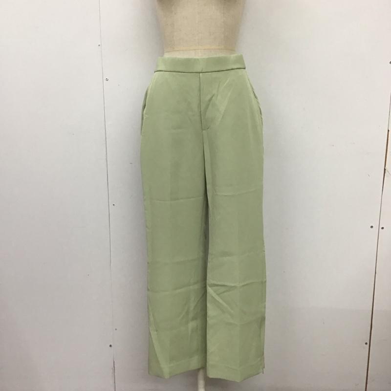 ロペピクニック ROPE  PICNIC パンツ スラックス GDS-12000-A-1 ファスナースリットカラーパンツ ラク美パンツ 40 無地 薄緑 / ライトグリーン /  レディース USED 古着 中古 10122839