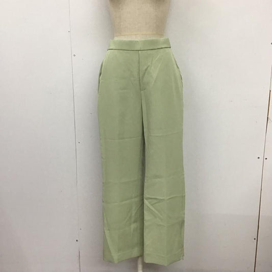 ロペピクニック ROPE  PICNIC パンツ スラックス GDS-12000-A-1 ファスナースリットカラーパンツ ラク美パンツ 40 無地 薄緑 / ライトグリーン /  レディース USED 古着 中古 10122839