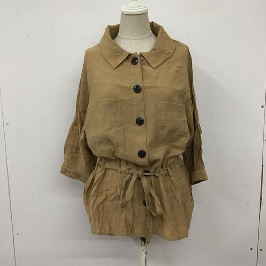 エヘカソポ ehka sopo シャツ、ブラウス 七分袖 1708593 ウエストドロスト FREE 無地 ベージュ / ベージュ /  レディース USED 古着 中古 10118228