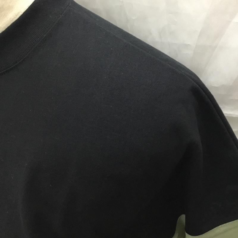 シーバ Sheba カットソー 半袖 半袖カットソー プリントTシャツ クルーネックカットソー バイカラー 1 無地 黒 / ブラック / X 緑 / グリーン /  メンズ USED 古着 中古 10112329