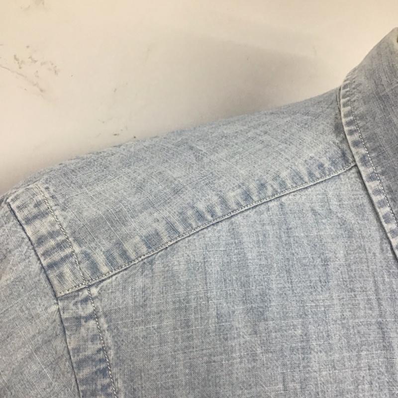 ラルフローレン RALPHLAUREN シャツ、ブラウス 長袖 長袖シャツ カラーシャツ ポケットシャツ 長袖カットソー デニムシャツ M ロゴ、文字 インディゴ / インディゴ /  メンズ USED 古着 中古 10124490