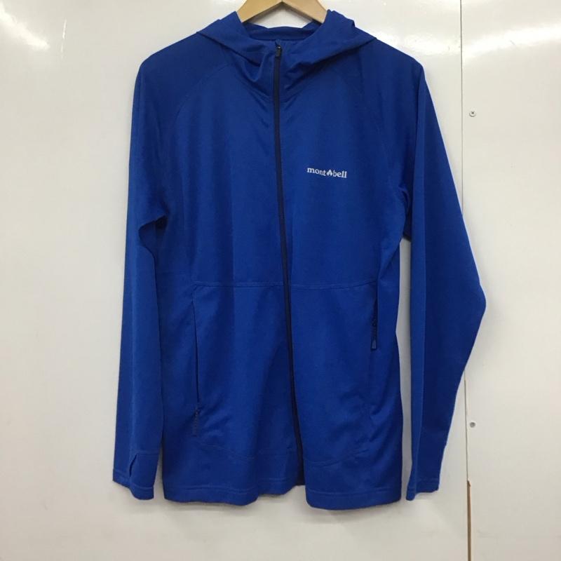 モンベル mont-bell パーカー 長袖 1114460 クールパーカー ジップアップジャケット M ロゴ、文字 青 / ブルー /  メンズ USED 古着 中古 10142569