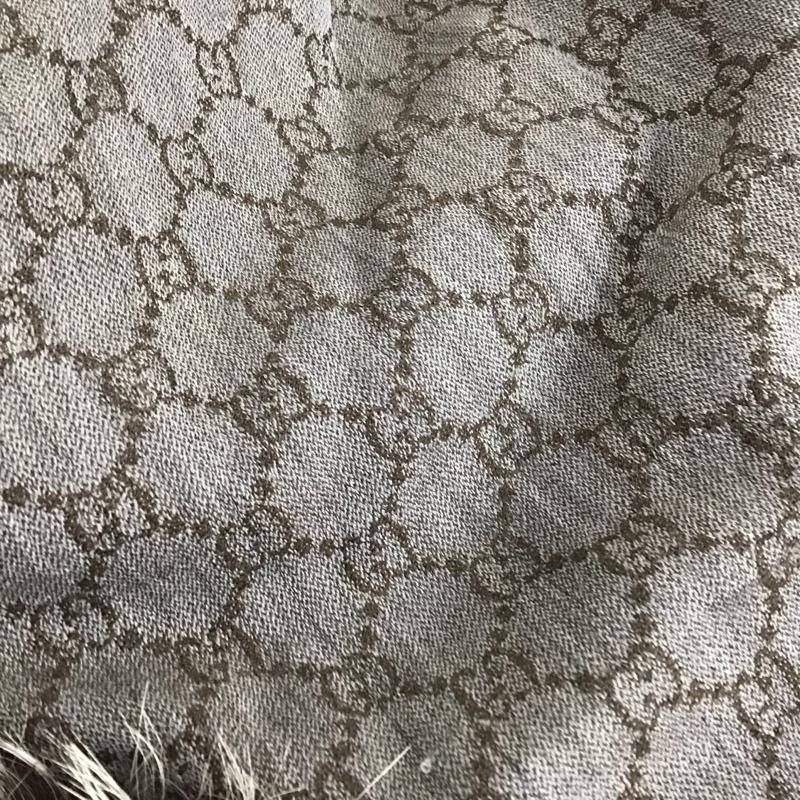 グッチ GUCCI ストール ストール一般 フォックスファーストール ロゴ、文字 灰 / グレー / X 茶 / ブラウン /  レディース USED 古着 中古 10132548