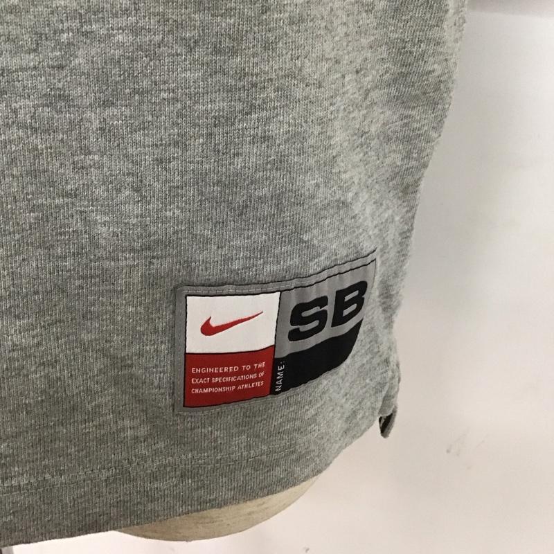 ナイキ NIKE Tシャツ 七分袖 M ロゴ、文字 灰 / グレー /  メンズ USED 古着 中古 10107991
