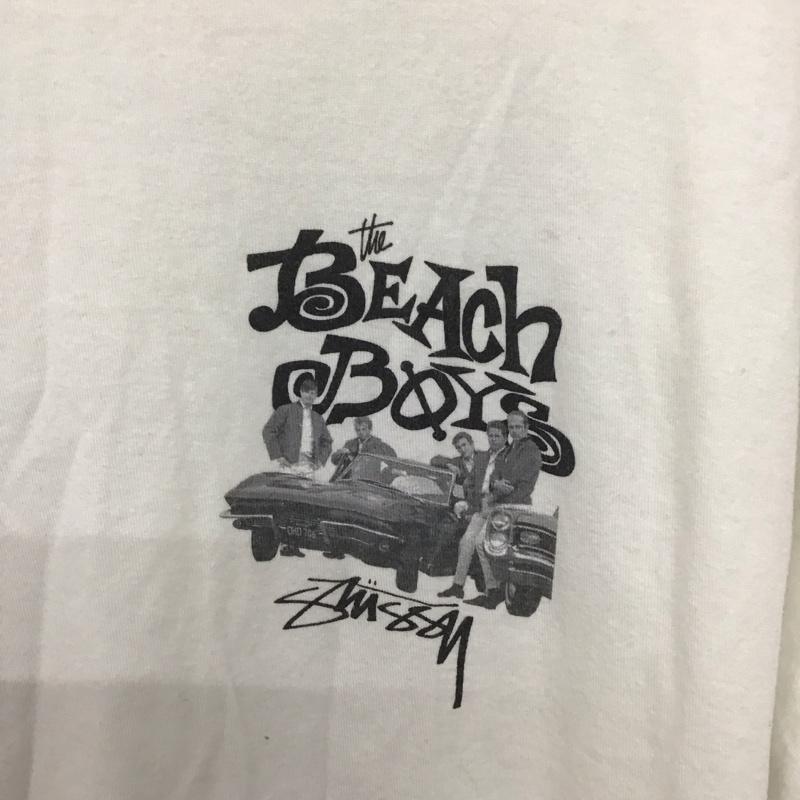ステューシー STUSSY Tシャツ 半袖 半袖カットソー プリントTシャツ クルーネックカットソー バンドTシャツ L プリント 白 / ホワイト /  メンズ USED 古着 中古 10134801