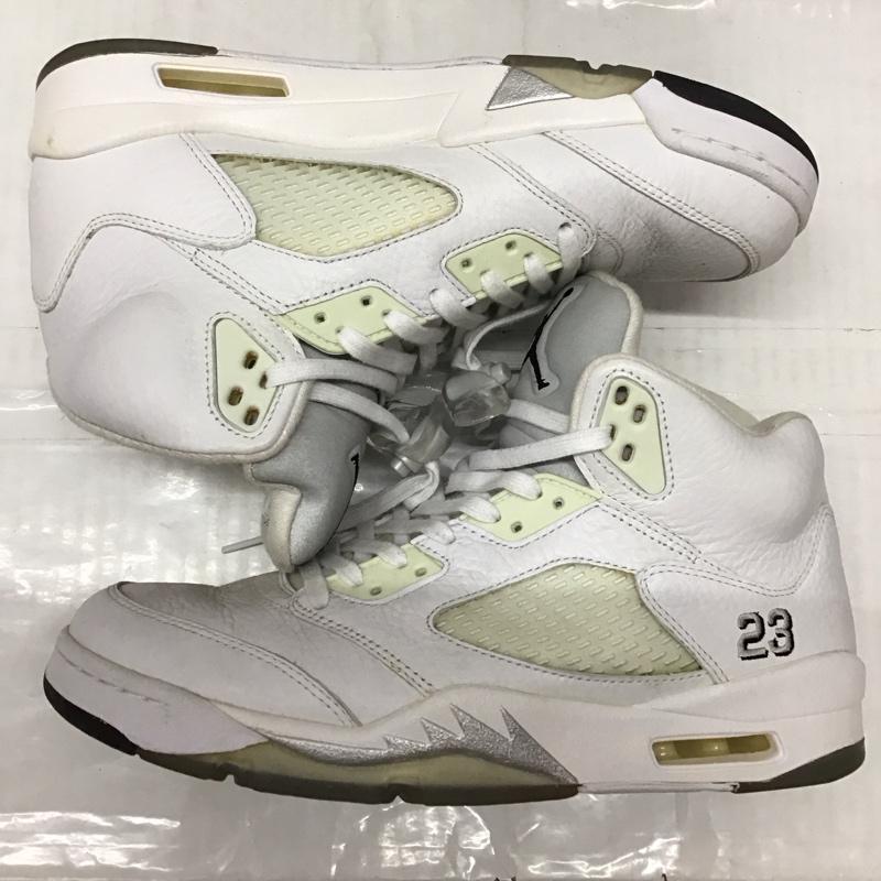 ナイキ NIKE スニーカー スニーカー 136027-130 AIR JORDAN 5 RETRO 28cm 28.0cm ワンポイント 白 / ホワイト /  メンズ USED 古着 中古 10114272