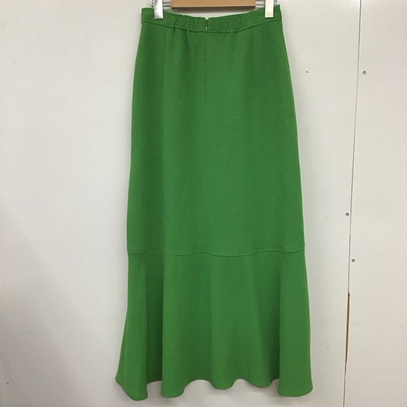 グリーンレーベルリラクシング green label relaxing スカート ロングスカート 3624-169-2183 マーメイド ライン マキシスカート 無地 緑 / グリーン /  レディース USED 古着 中古 10139954