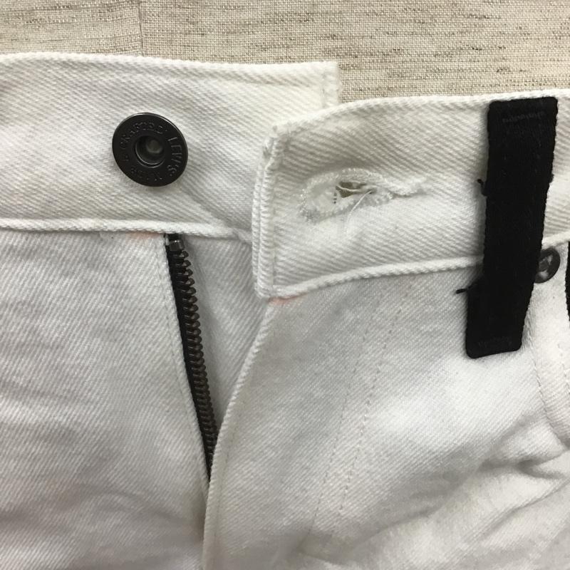 リーバイストラウスアンドコー Levi Strauss & co. パンツ デニム、ジーンズ デニムパンツ ワイドパンツ カジュアルジーンズ バイカラー 31インチ 無地 白 / ホワイト / X 黒 / ブラック /  メンズ USED 古着 中古 10105839