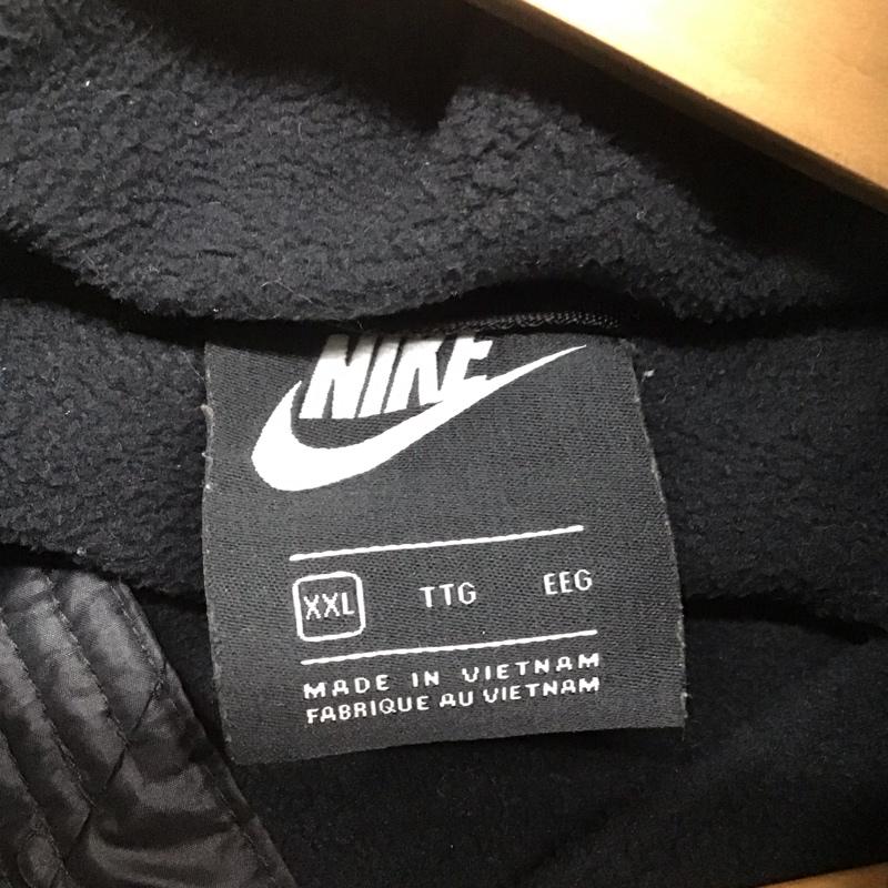 ナイキ NIKE ジャケット、上着 ジャンパー、ブルゾン cu4423-010 フィルフリース ジップアップジャケット アウター XXL ロゴ、文字 黒 / ブラック /  メンズ USED 古着 中古 10141486