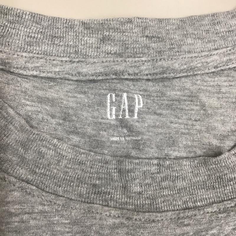 ギャップ GAP Tシャツ 半袖 クルーネック S ロゴ、文字 灰 / グレー /  メンズ USED 古着 中古 10117063