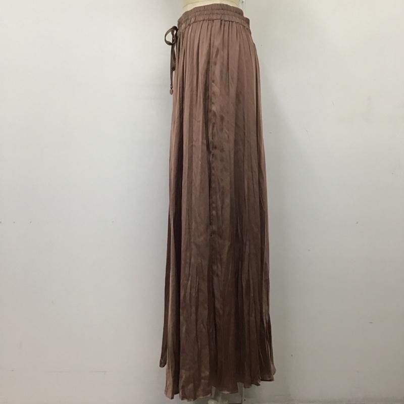 ザラ ZARA スカート ロングスカート ロングスカート フレアスカート カジュアルスカート S 無地 茶 / ブラウン /  レディース USED 古着 中古 10116420