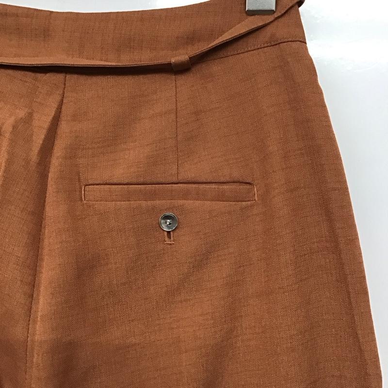 ナノユニバース nano・universe パンツ スラックス スラックスパンツ ワイドパンツ センタータックパンツ 36 無地 橙 / オレンジ /  レディース USED 古着 中古 10142670