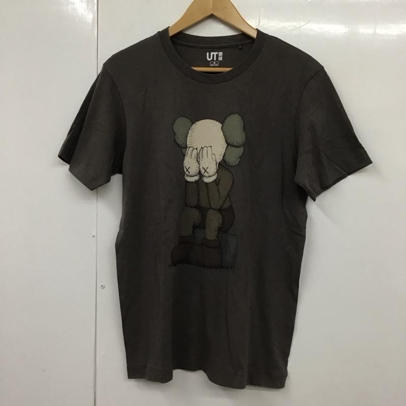 ユニクロ UNIQLO Tシャツ 半袖 341-163865 半袖カットソー プリントTシャツ クルーネック M プリント 黒 / ブラック /  メンズ USED 古着 中古 10130121