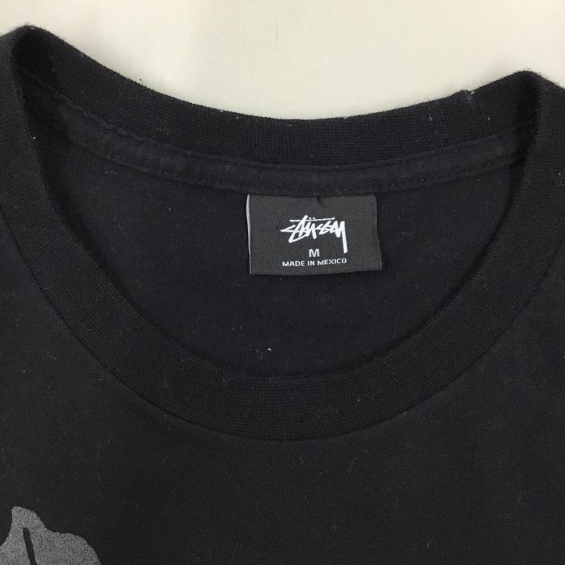 ステューシー STUSSY Tシャツ 半袖 半袖カットソー プリントTシャツ クルーネックカットソー M プリント 黒 / ブラック /  メンズ USED 古着 中古 10119722