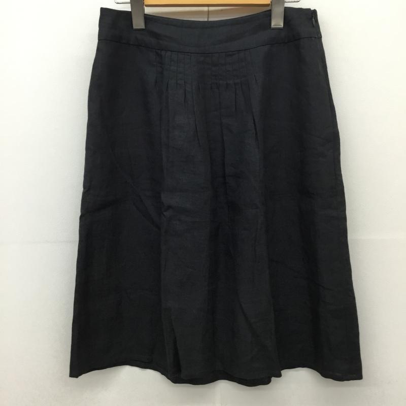 アニエス・ベー agnes b. スカート ひざ丈スカート 38 無地 黒 / ブラック /  レディース USED 古着 中古 10129971