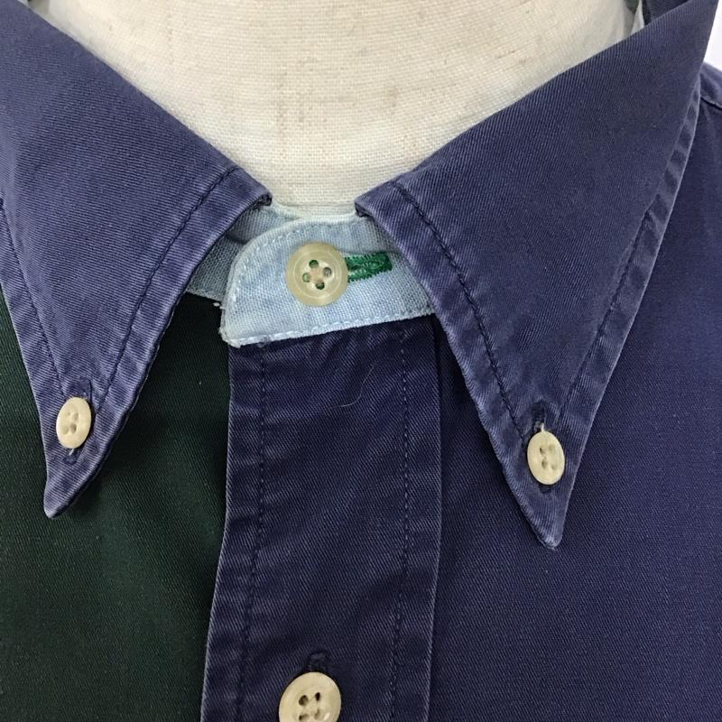 トミー TOMMY シャツ、ブラウス 長袖 長袖シャツ ボタンダウンシャツ カラーシャツ XL ロゴ、文字 緑 / グリーン / X 紺 / ネイビー /  メンズ USED 古着 中古 10127808