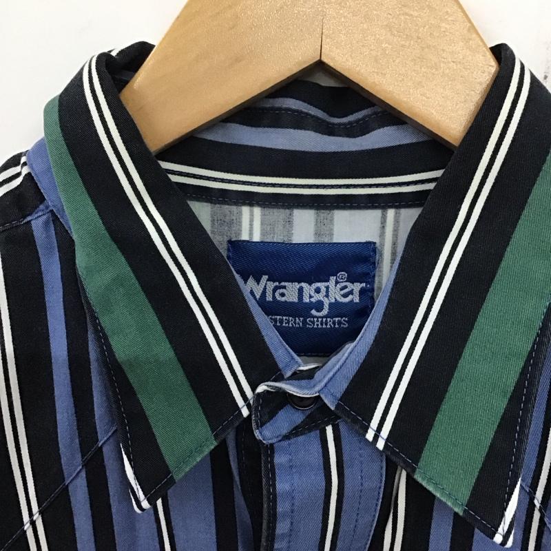 ラングラー Wrangler シャツ、ブラウス 半袖 半袖シャツ ストライプシャツ カラーシャツ ストライプ マルチカラー / マルチカラー /  メンズ USED 古着 中古 10136714