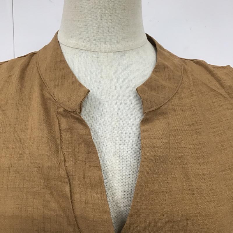 ロヴィ LOWY ワンピース ロングスカート 半袖 M 無地 茶 / ブラウン /  レディース USED 古着 中古 10105735