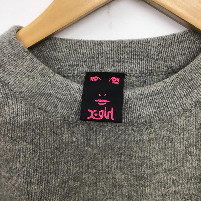 エックスガール X-girl ニット、セーター 長袖 2  灰 / グレー /  レディース USED 古着 中古 10140672