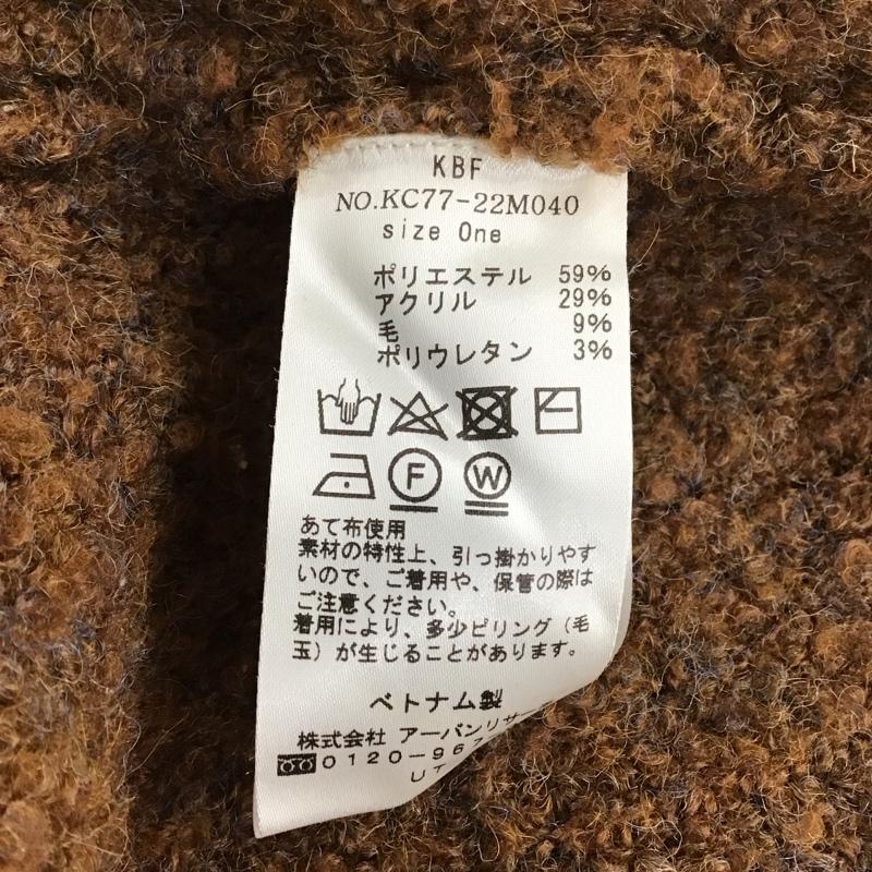 ケービーエフ KBF ニット、セーター 長袖 KC77-22M040 ブークレードルマンニット モックネック スタンドネック 無地 茶 / ブラウン /  レディース USED 古着 中古 10122667