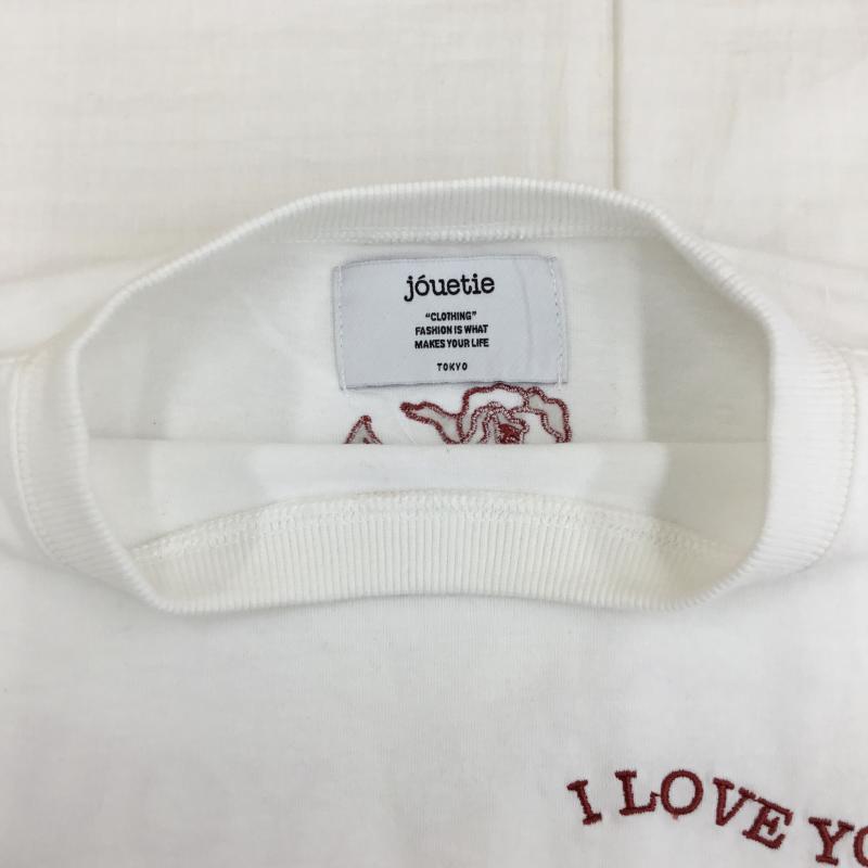 ジュエティ jouetie カットソー 長袖 M 刺繍 X ロゴ、文字 X プリント 白 / ホワイト /  レディース USED 古着 中古 10134785
