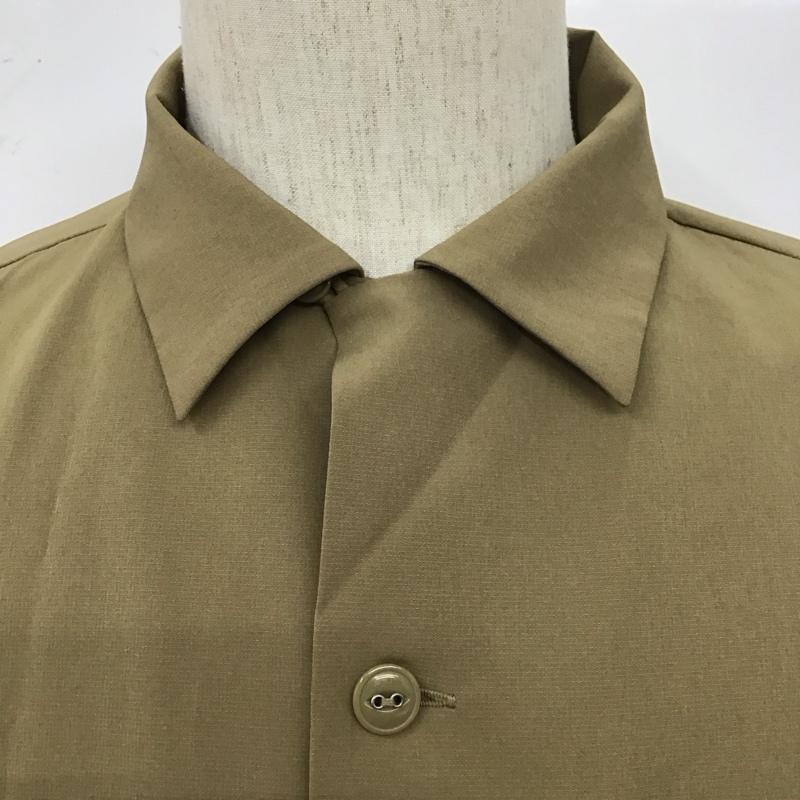 ナノユニバース nano・universe シャツ、ブラウス 半袖 672-0121004 SHELTECH オープンカラーシャツ S 無地 ベージュ / ベージュ /  メンズ USED 古着 中古 10107928