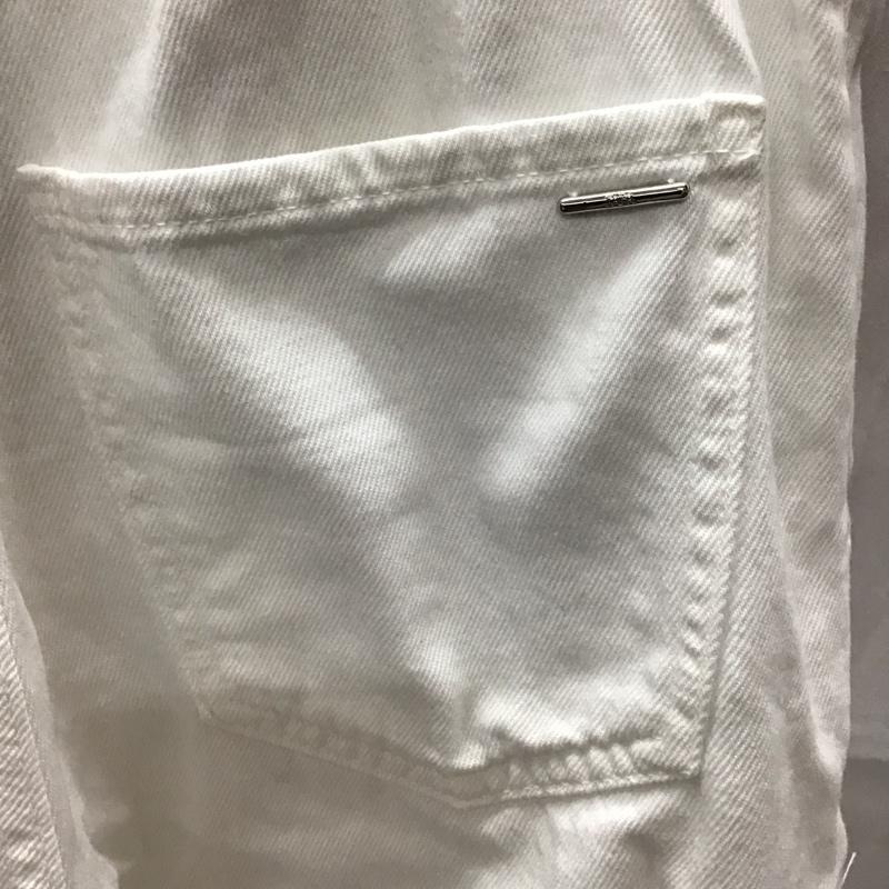 ザラ ZARA パンツ デニム、ジーンズ ホワイトデニム 5862/062/250 HIGH-WAIST BAGGY 40 無地 白 / ホワイト /  レディース USED 古着 中古 10112525