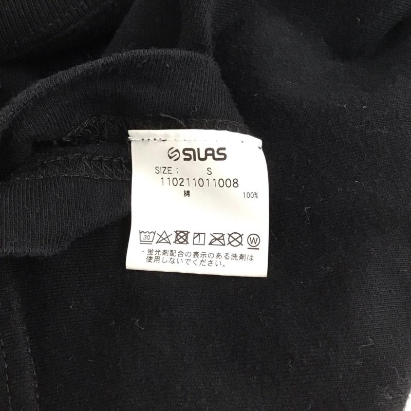 サイラス SILAS カットソー 長袖 長袖カットソー プリントカットソー クルーネック S ロゴ、文字 黒 / ブラック /  メンズ USED 古着 中古 10147620