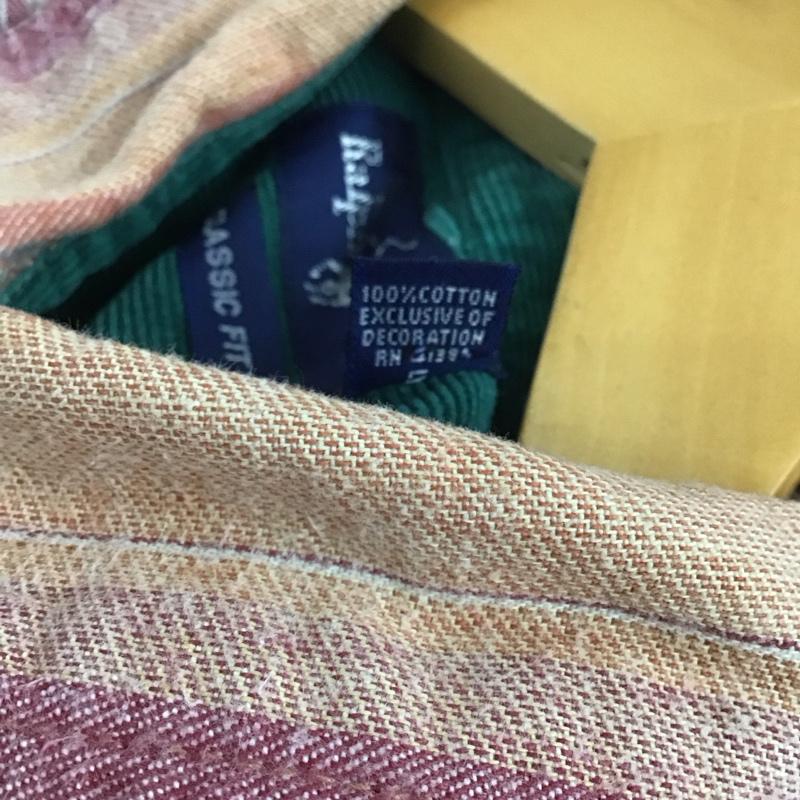 ラルフローレン RALPHLAUREN シャツ、ブラウス 長袖 長袖シャツ ボタンダウンシャツ カラーシャツ XL ボーダー柄 マルチカラー / マルチカラー /  メンズ USED 古着 中古 10147819