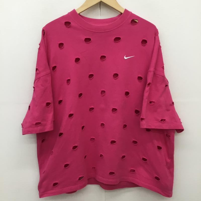 ナイキ NIKE カットソー 半袖 NIKE×JACQUEMUS ナイキxジャックムス スウッシュ Tシャツ FJ3478-653 L ロゴ、文字 桃 / ピンク /  メンズ USED 古着 中古 10148320