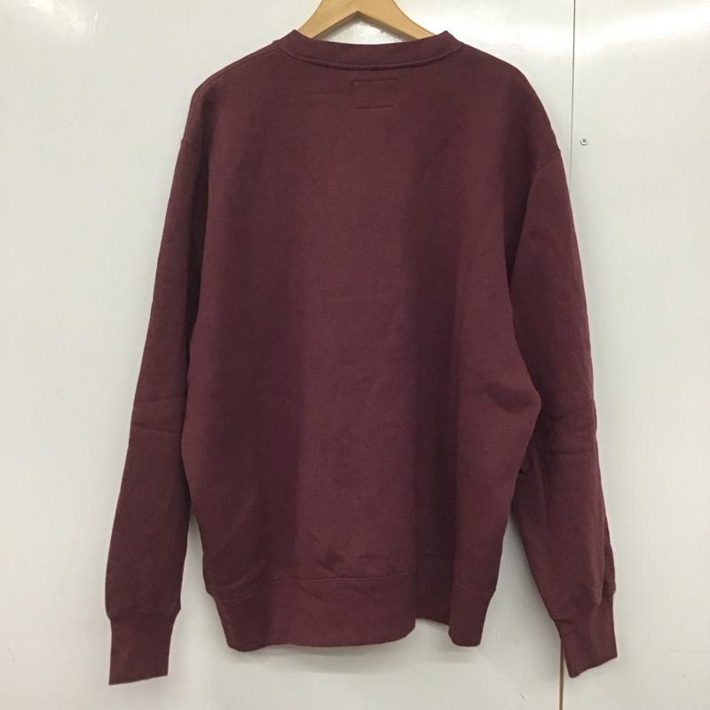 パレス PALACE トレーナー 長袖 長袖トレーナー スウェット クルーネック プルオーバー L ロゴ、文字 えんじ / ワインレッド /  メンズ USED 古着 中古 10141768