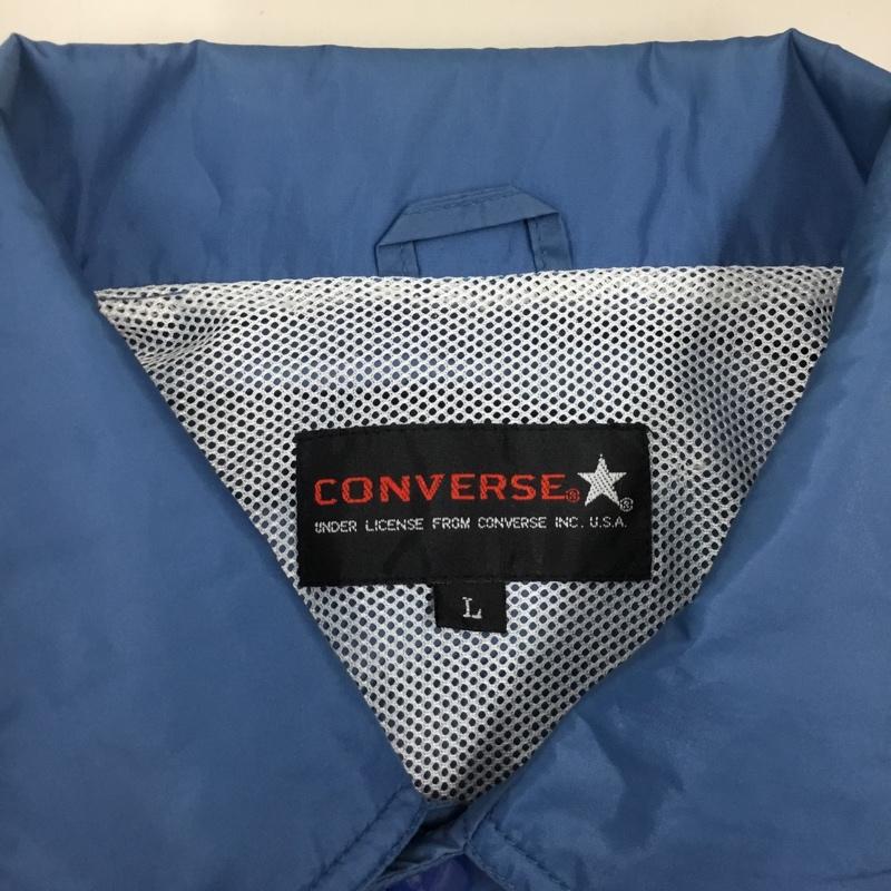 コンバース CONVERSE ジャケット、上着 ジャケット、ブレザー 6140-2662 コーチジャケット L ロゴ、文字 青 / ブルー /  メンズ USED 古着 中古 10118961