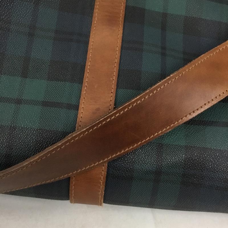 ポロラルフローレン POLO RALPH LAUREN ボストンバッグ ボストンバッグ チェック ロゴ、文字 緑 / グリーン / X 茶 / ブラウン /  メンズ USED 古着 中古 10140052