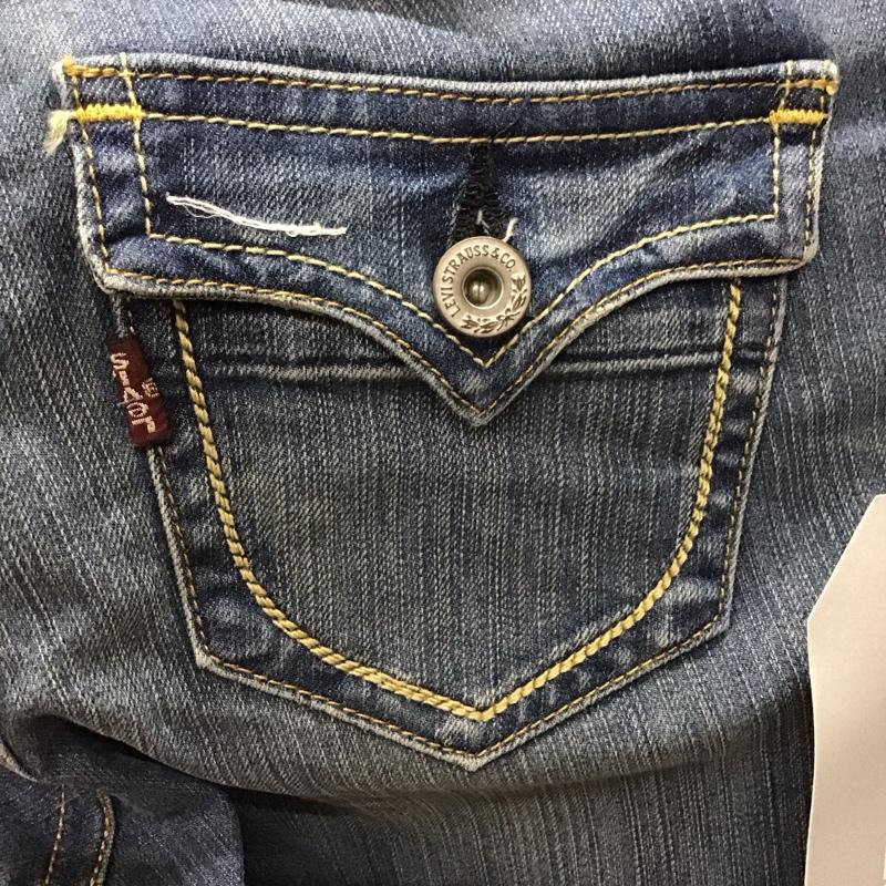 リーバイス Levi s パンツ デニム、ジーンズ W24/61cm Demi Curve 無地 水色 / ライトブルー /  レディース USED 古着 中古 10121943