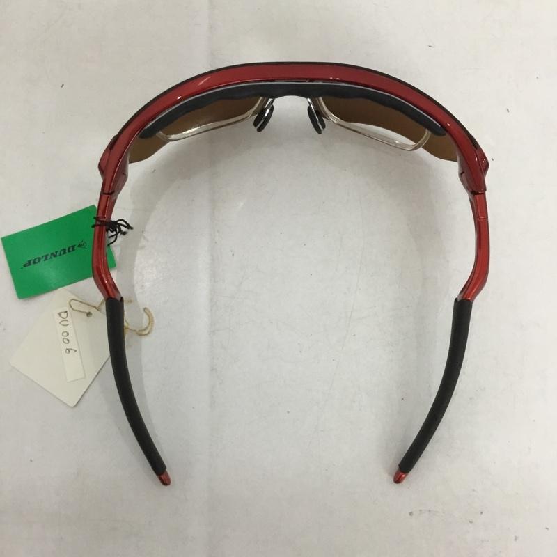 ダンロップ DUNLOP めがね・サングラス サングラス DU-006 スポーツサングラス ミラーレンズ ロゴ、文字 赤 / レッド / X 黒 / ブラック /  メンズ USED 古着 中古 10140448