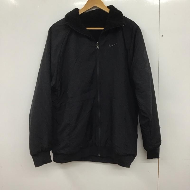ナイキ NIKE ジャケット、上着 ジャンパー、ブルゾン fq8044-010 NSWWNTRREVフルジップジャケット アウター L ロゴ、文字 黒 / ブラック /  メンズ USED 古着 中古 10146838