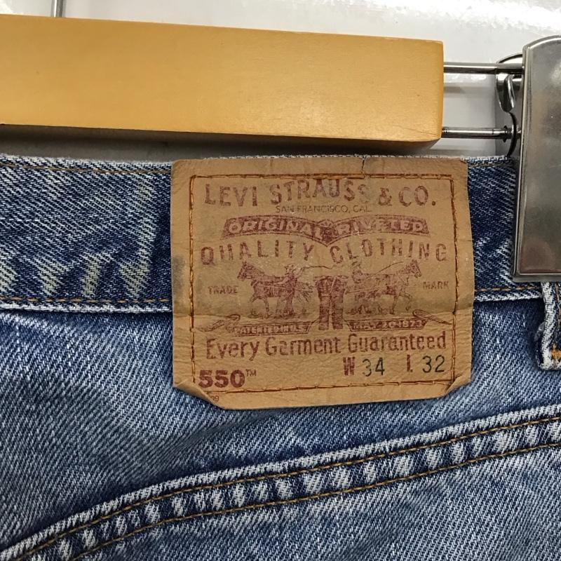 リーバイス Levi s パンツ デニム、ジーンズ 550 W34 L32 リラックスフィット 90年代 USA製 34インチ 無地 青 / ブルー /  メンズ USED 古着 中古 10113930