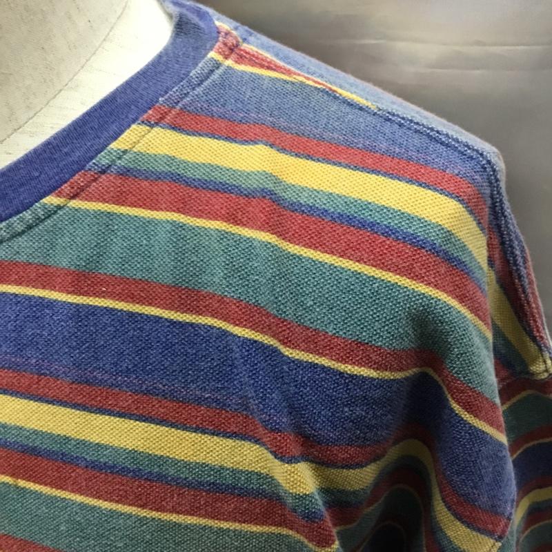 ギャップ GAP Tシャツ 半袖 半袖カットソー プリントTシャツ クルーネックカットソー 古着 M ボーダー柄 マルチカラー / マルチカラー /  メンズ USED 古着 中古 10117095