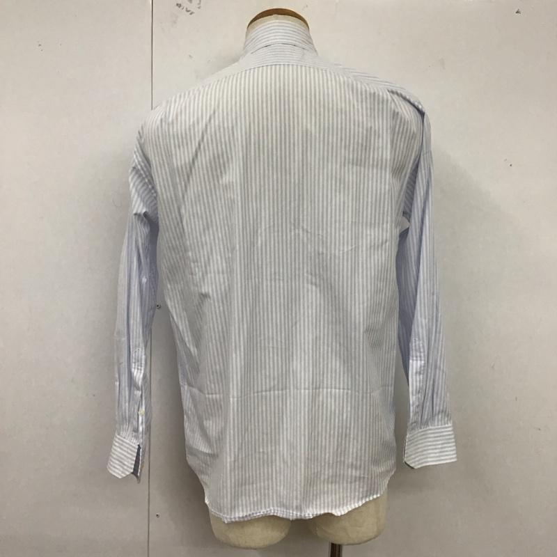 ラコステ LACOSTE シャツ、ブラウス 長袖 長袖シャツ ストライプシャツ カラーシャツ 2 ストライプ 白 / ホワイト / X 水色 / ライトブルー /  メンズ USED 古着 中古 10125735