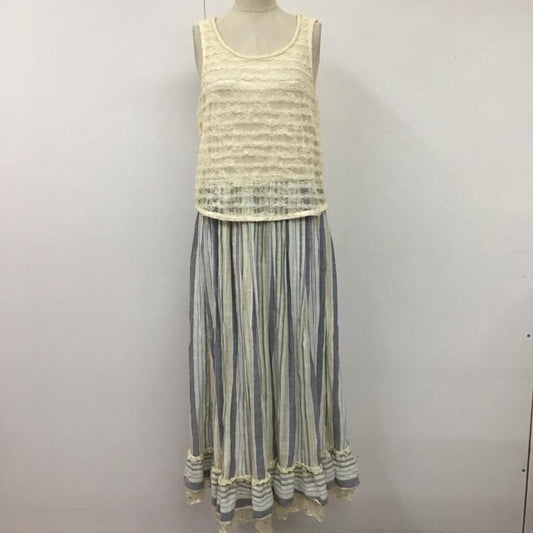 アクシーズファム axes femme ワンピース ロングスカート MB341X19 ノースリーブ レース M ストライプ マルチカラー / マルチカラー /  レディース USED 古着 中古 10116765