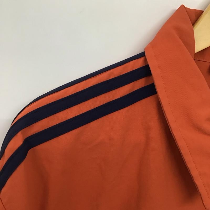 アディダス adidas ジャケット、上着 ジャンパー、ブルゾン dv3171 コーチジャケット ジップアップジャケット アウター ロゴ、文字 白 / ホワイト / X 橙 / オレンジ /  メンズ USED 古着 中古 10141009