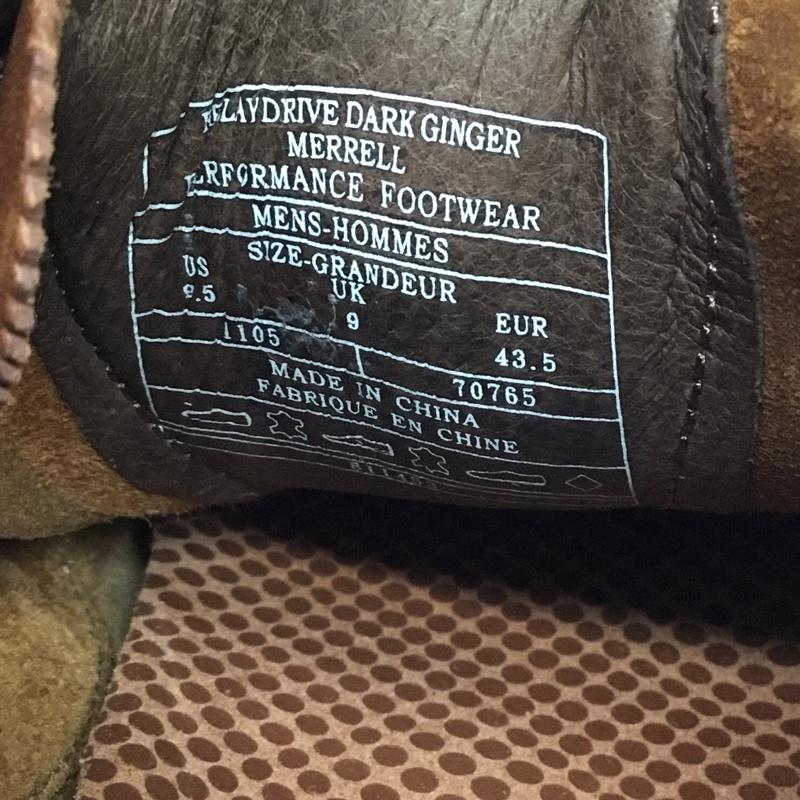メレル MERRELL スニーカー スニーカー 1105 カジュアルシューズ UK9 US：9.5 ロゴ、文字 茶 / ブラウン /  メンズ USED 古着 中古 10119894