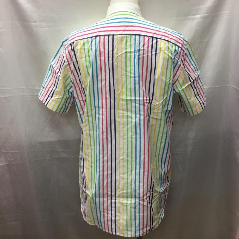 トミーヒルフィガー TOMMY HILFIGER シャツ、ブラウス 半袖 11-2117700 ボタンダウン コットン ストライプ L ワンポイント マルチカラー / マルチカラー /  メンズ USED 古着 中古 10111606