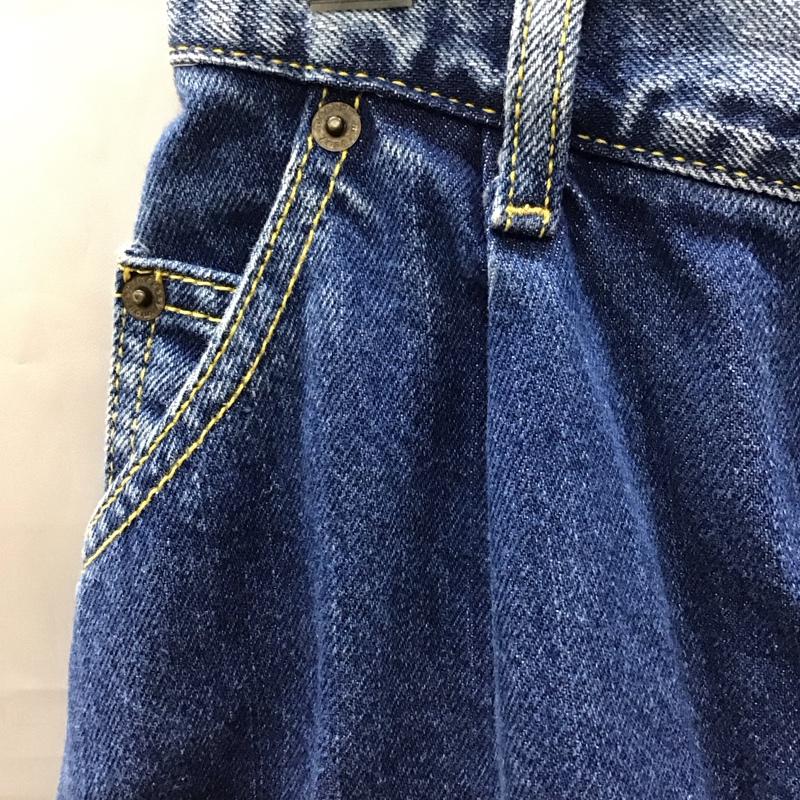 マウジー MOUSSY スカート ひざ丈スカート 0107ST11-0350 デニムスカート タック入り 0 無地 青 / ブルー /  レディース USED 古着 中古 10115470