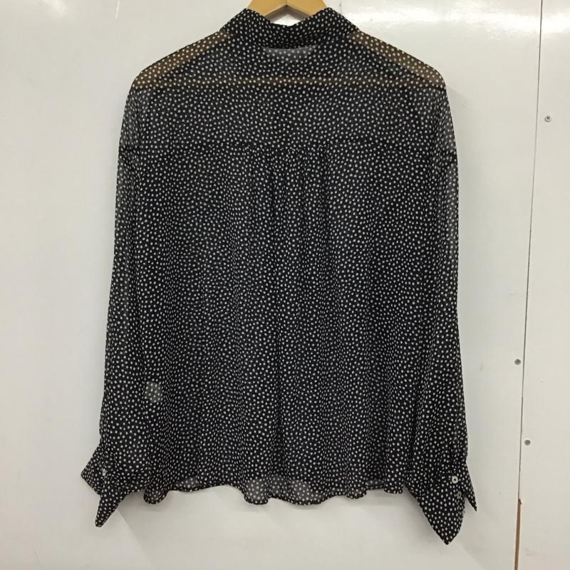 ザラ ZARA シャツ、ブラウス 長袖 シアーシャツ ブラウス L ドット 黒 / ブラック /  レディース USED 古着 中古 10136906