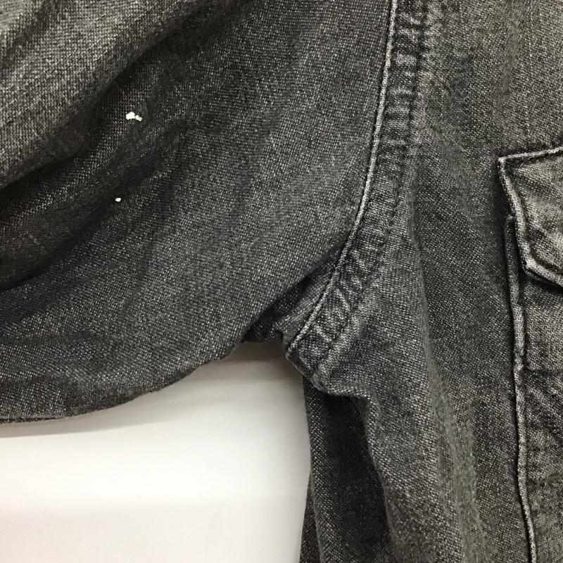 ベイフロー BAYFLOW シャツ、ブラウス 長袖 長袖シャツ 無地シャツ カラーシャツ デニムシャツ wrangler M ダメージ加工 黒 / ブラック /  メンズ USED 古着 中古 10132696