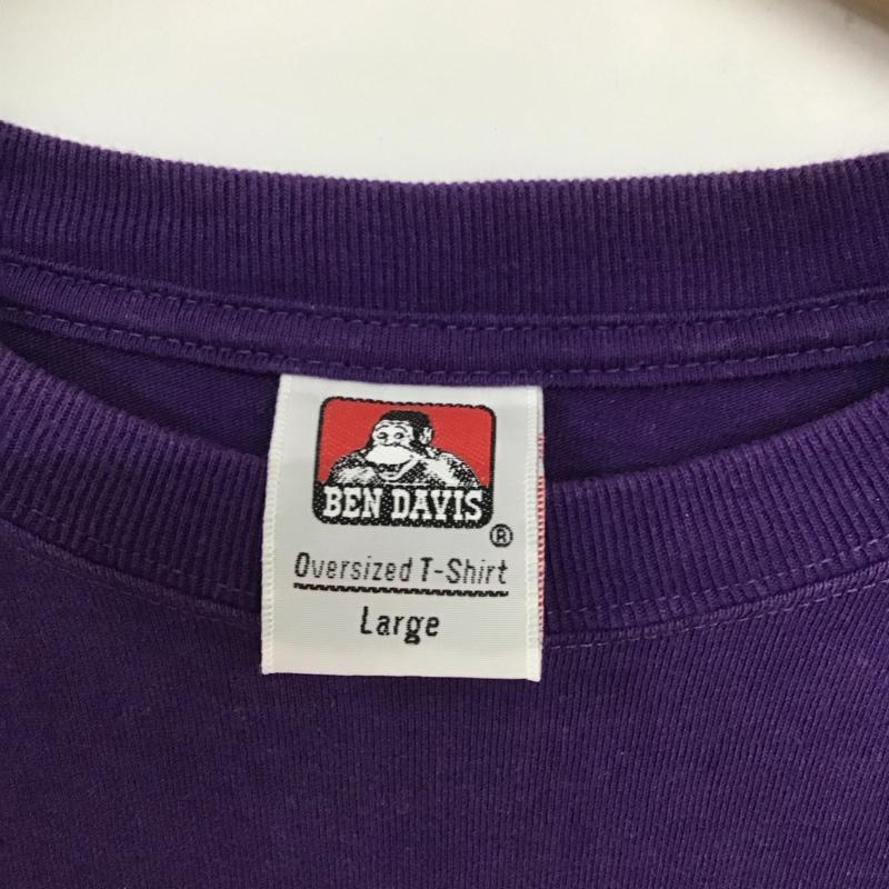 ベンデイビス BEN DAVIS Tシャツ 半袖 半袖カットソー プリントTシャツ クルーネックカットソー L ロゴ、文字 紫 / パープル /  メンズ USED 古着 中古 10133636