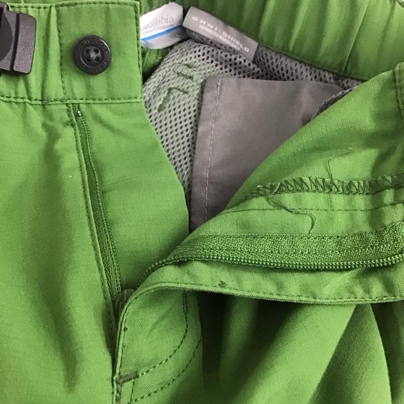 コロンビア Columbia パンツ ショートパンツ ショートパンツ ハーフパンツ カジュアルパンツ L ロゴ、文字 緑 / グリーン /  レディース USED 古着 中古 10128952