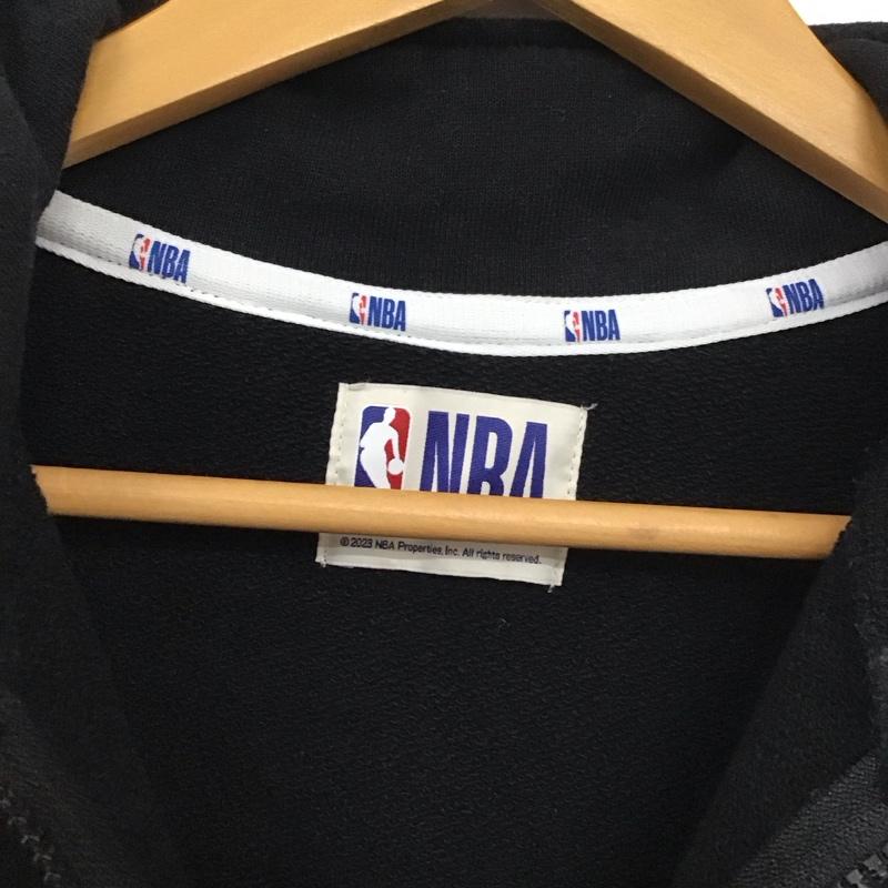 エヌビーエー NBA トレーナー 長袖 fr-nba-23aw-209 長袖スウェット ジップアップカラー M ロゴ、文字 黒 / ブラック /  メンズ USED 古着 中古 10131460