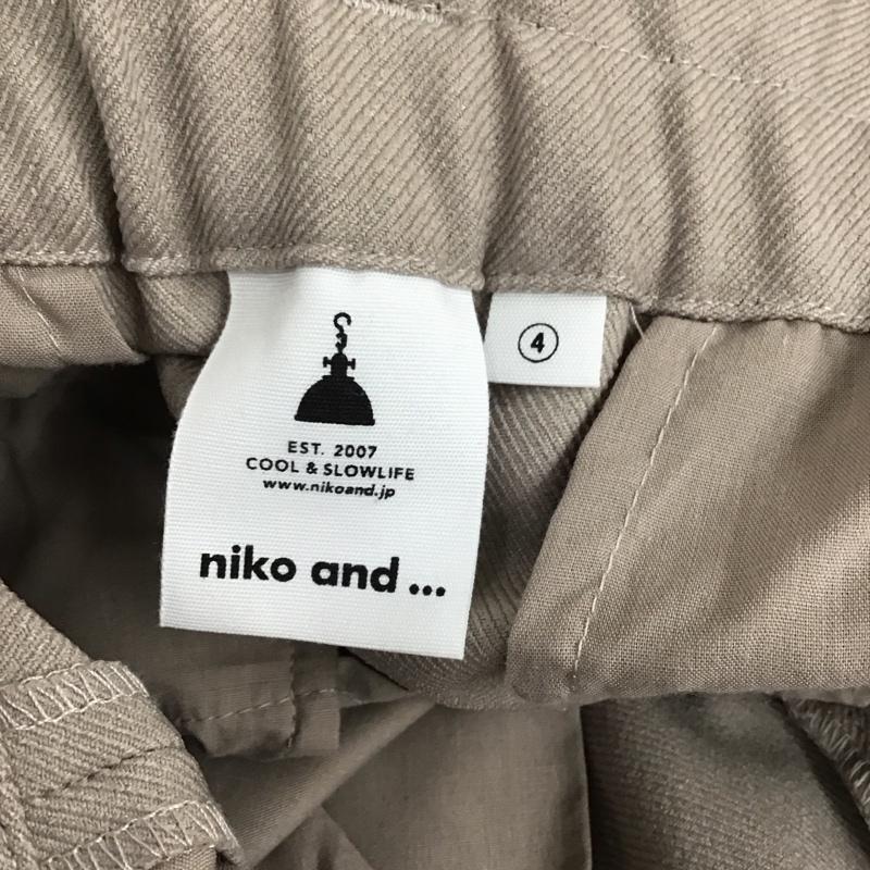 ニコアンド niko and... ボトムス ボトムス S215IL28FL タックパンツ ワイドパンツ L 無地 グレージュ / グレージュ /  レディース USED 古着 中古 10120872